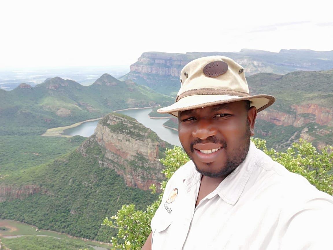 Your Mbazi Safaris guide overlooking the Blyde River Canyon